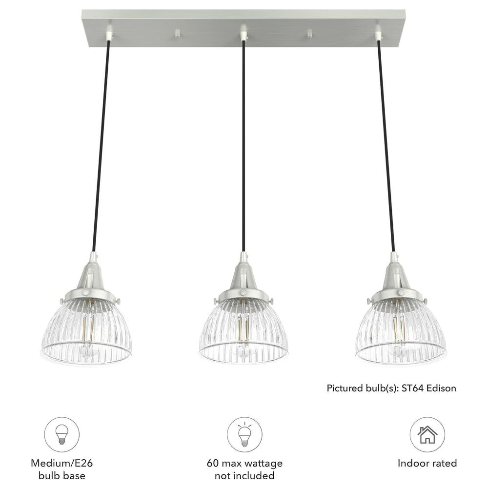 Hunter Cypress Grove 10&quot; 1-Light Pendant in Brushed Nickel, , large