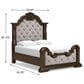 Millenium Queen Upholstered Bed in Dark Brown, , large