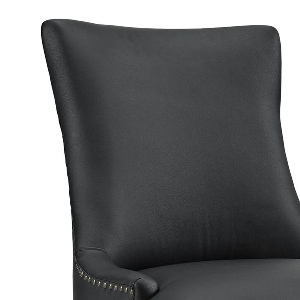 Modway Marquis Faux Leather Dining Chair in Black, , large