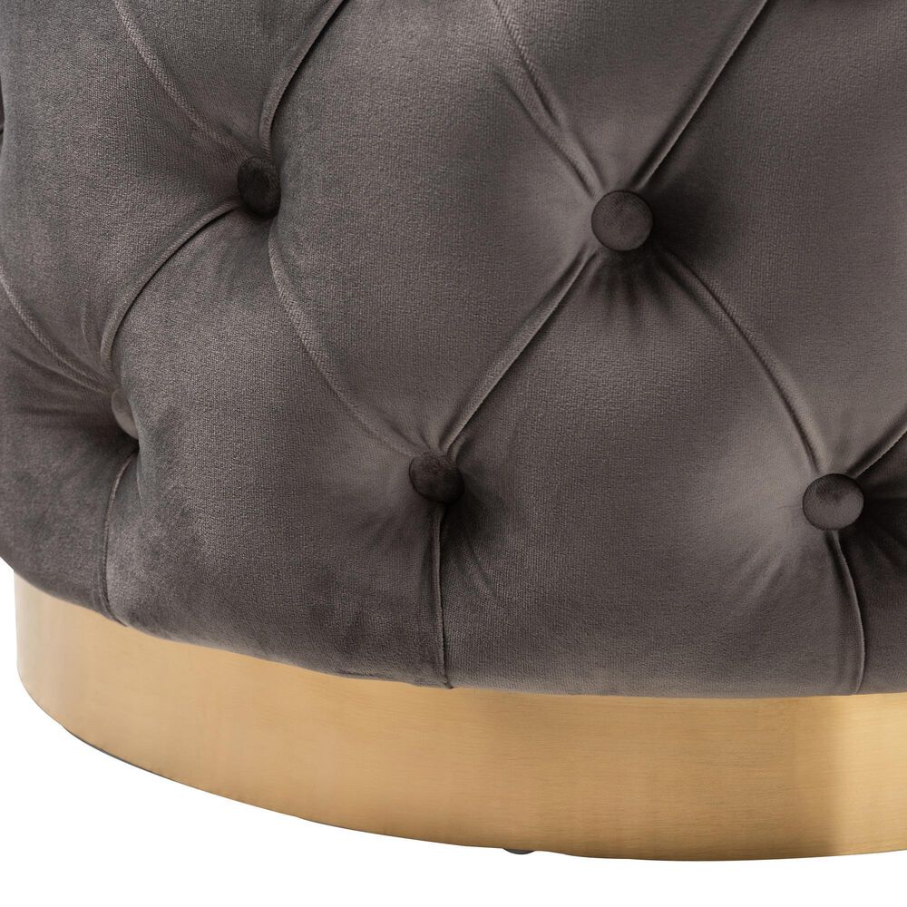 Baxton Studio Valeria Ottoman in Slate Grey, , large