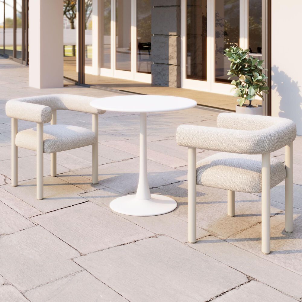 Zuo Modern Sunbath Dining Chair in Gray and White &#40;Set of 2&#41;, , large