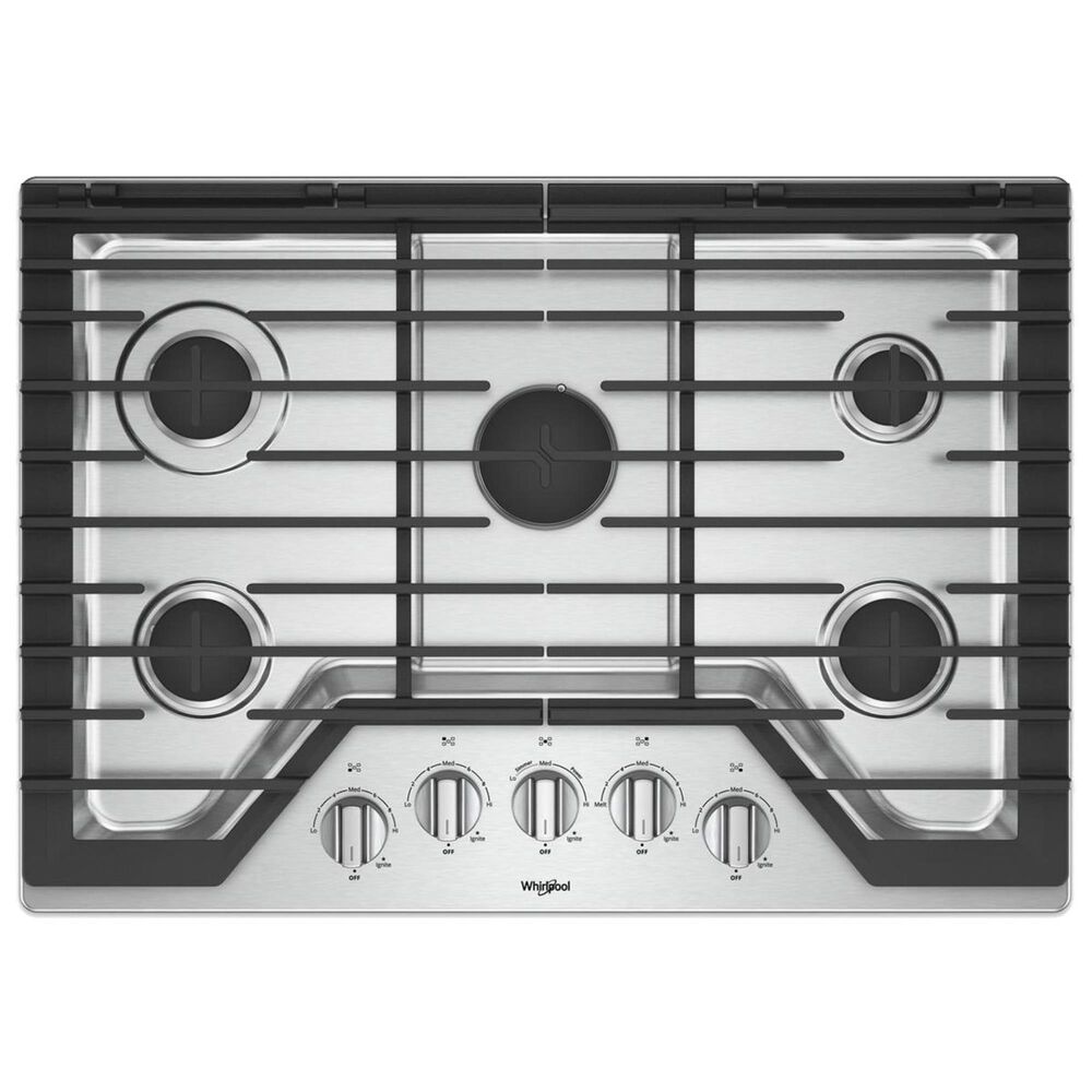 Whirlpool 30" Gas Cooktop with Griddle in Stainless Steel, , large