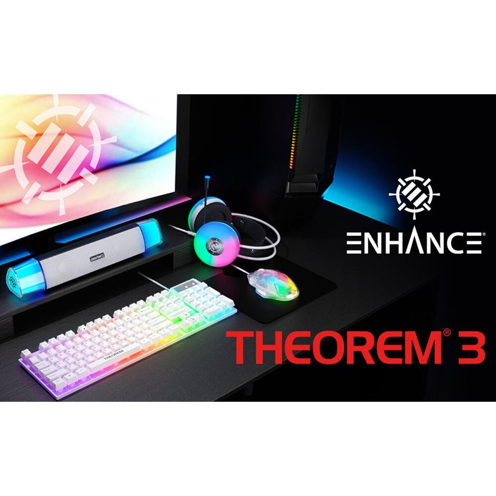 Enhance Theorem 3 Gaming Mouse in White, , large