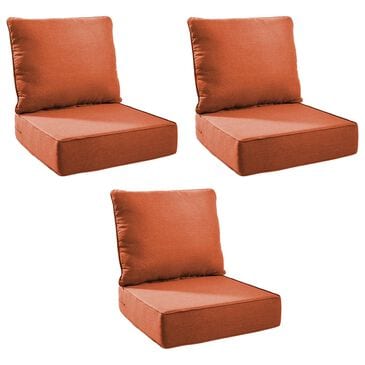 Sunwell Garden 24" Outdoor Seat and Back Cushion Set in Orange (Set of 3), , large