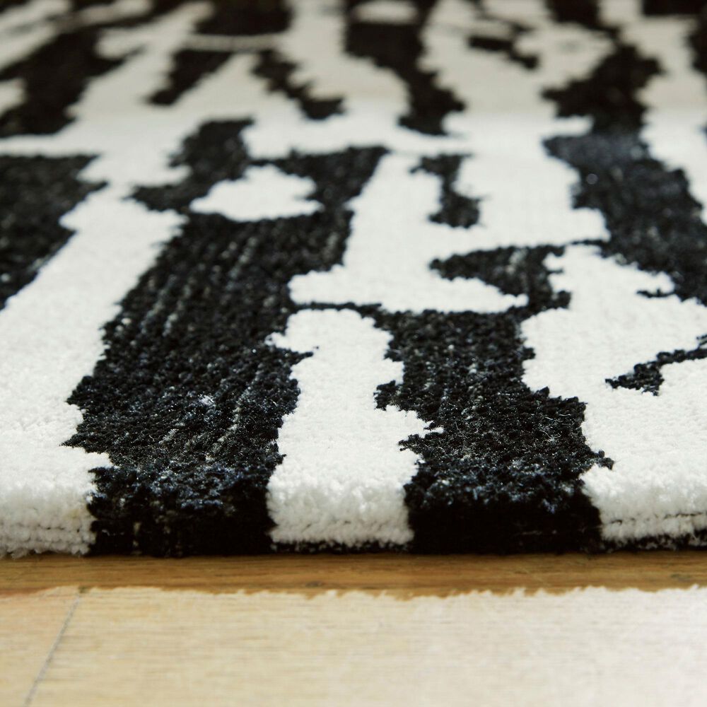 Ashley Bramshaw 8&#39; x 10&#39; Black and Ivory Area Rug, , large