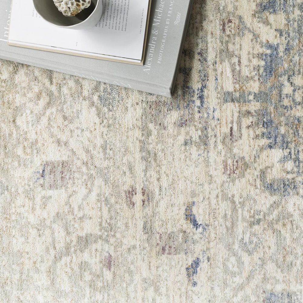 Loloi Revere REV-06 3&#39;9&quot; x 5&#39;9&quot; Ivory and Blue Area Rug, , large