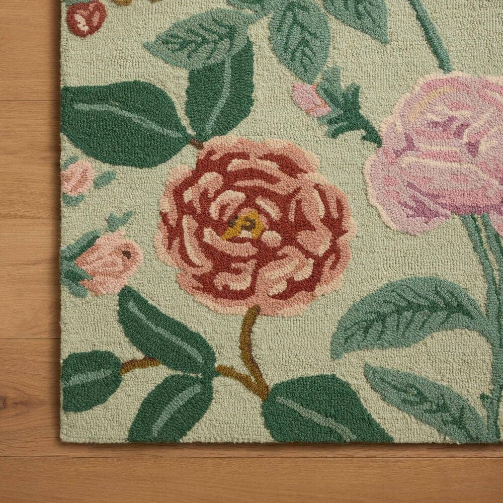 Rifle Paper Co. x Loloi Highgrove Mint 5&#39; x 7&#39;6&quot; Area Rug, , large