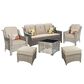 HOMLUX 6-Piece Patio Conversation Set with Coffee Table in Beige, , large