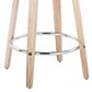 LumiSource Charlotte Swivel Counter Stool with Light Grey Fabric Upholstery in Whitewashed and Chrome (Set of 2), , large