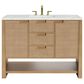 James Martin Vanities Solene 48" Single Bathroom Vanity in Seaside Oak with 3 cm Ethereal Noctis Quartz Top, Rectangular Sink and FreePower Wireless Charger, , large