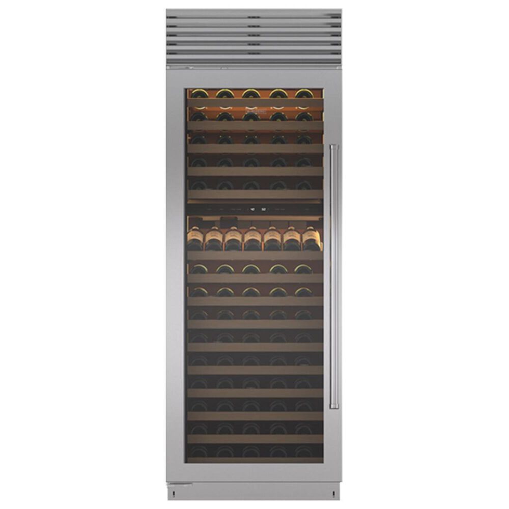 Sub Zero 30" Classic Left Hinge Wine Storage with Pro Handle in Stainless Steel, , large