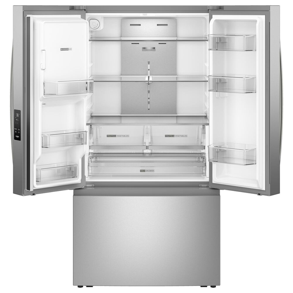 Whirlpool 29.58 Cu. Ft. Freestanding French Door Bottom Mount Refrigerator in Fingerprint Resistant Stainless Steel, , large
