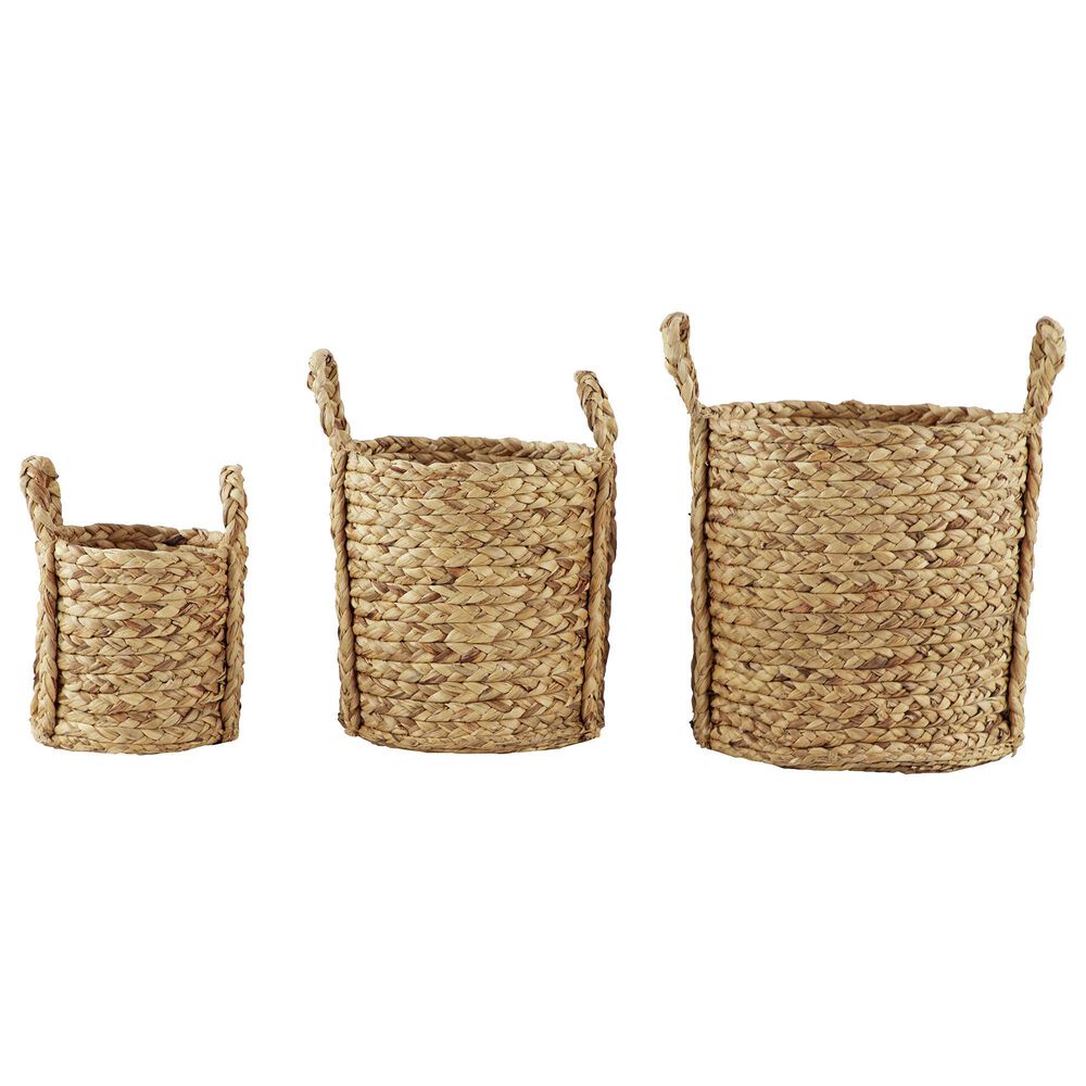 Maple and Jade Dried Coastal Storage Basket in Brown &#40;Set of 3&#41;, , large