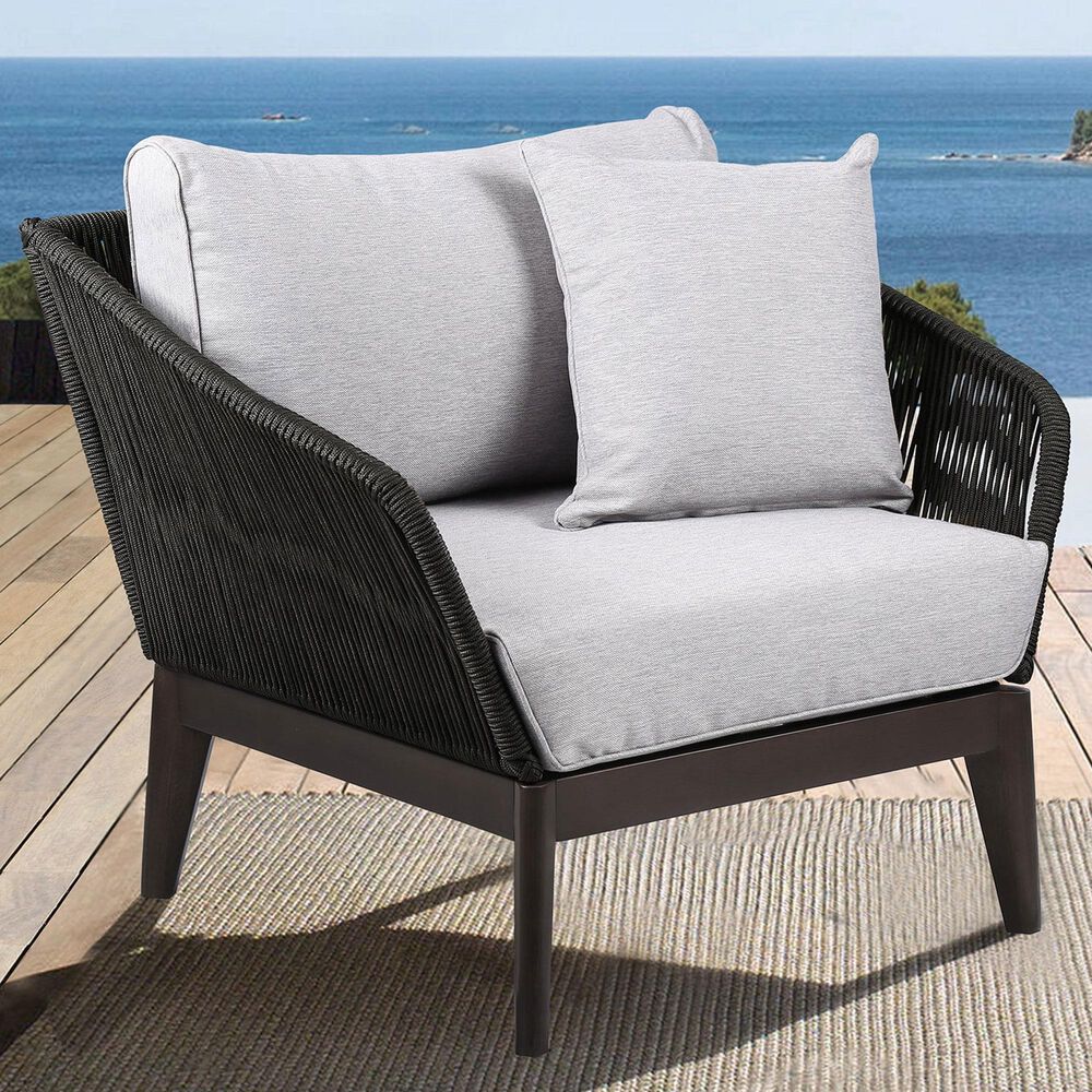 Blue River Athos Club Chair in Dark Eucalyptus and Charcoal, , large