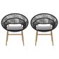 Hearth and Haven Cyril Outdoor Dining Chair in Gray (Set of 2), , large