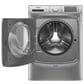 Maytag 5 Cu. Ft. Front Load Washer and 7.3 Cu. Ft. Gas Dryer Laundry Pair with Pedestal in Metallic Slate, , large