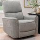 Linon Home Decor Colton Power Recliner in Grey, , large