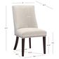Linon Home Decor Adler Side Chair with Neutral Fabric Cushion in Espresso, , large
