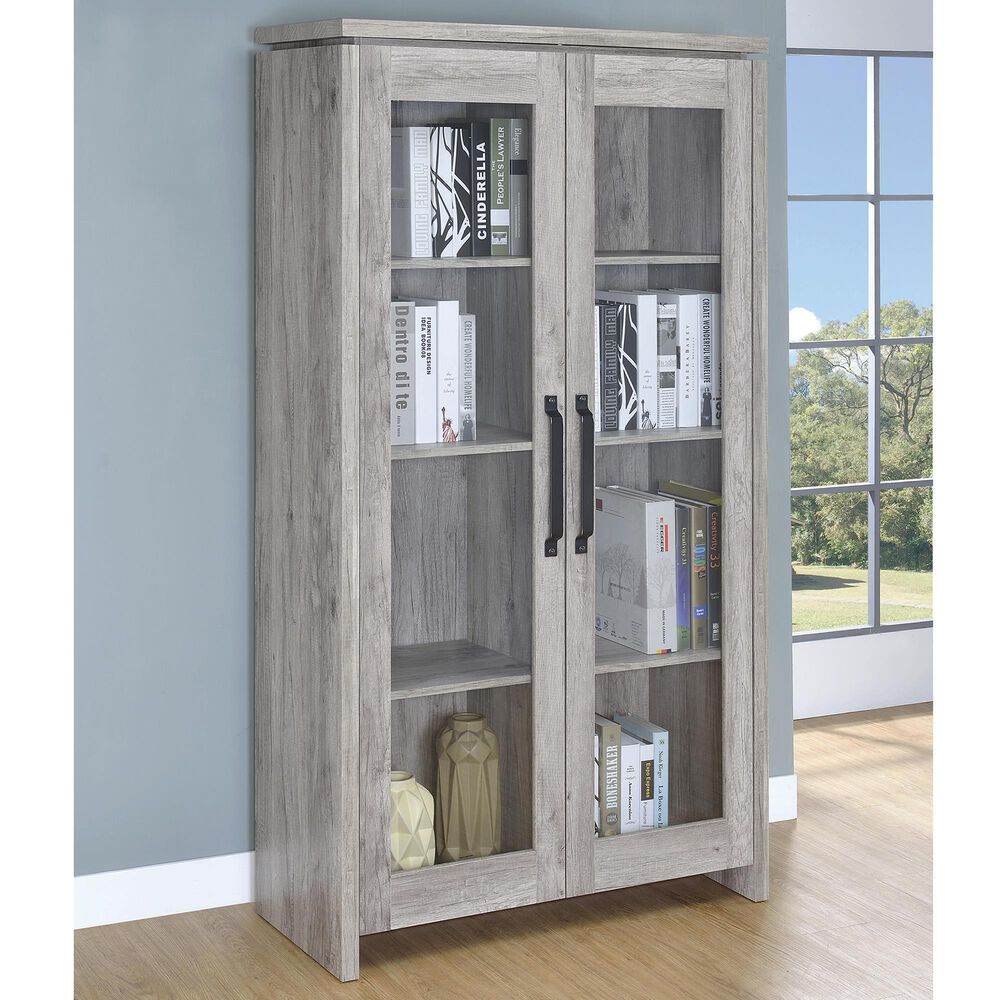 Pacific Landing 2-Door Tall Cabinet in Grey Driftwood, , large