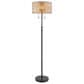 Lite Source Floor Lamp with Mica Shade in Black, , large