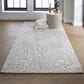 Feizy Belfort 5" x 8" Ivory and Charcoal Area Rug, , large