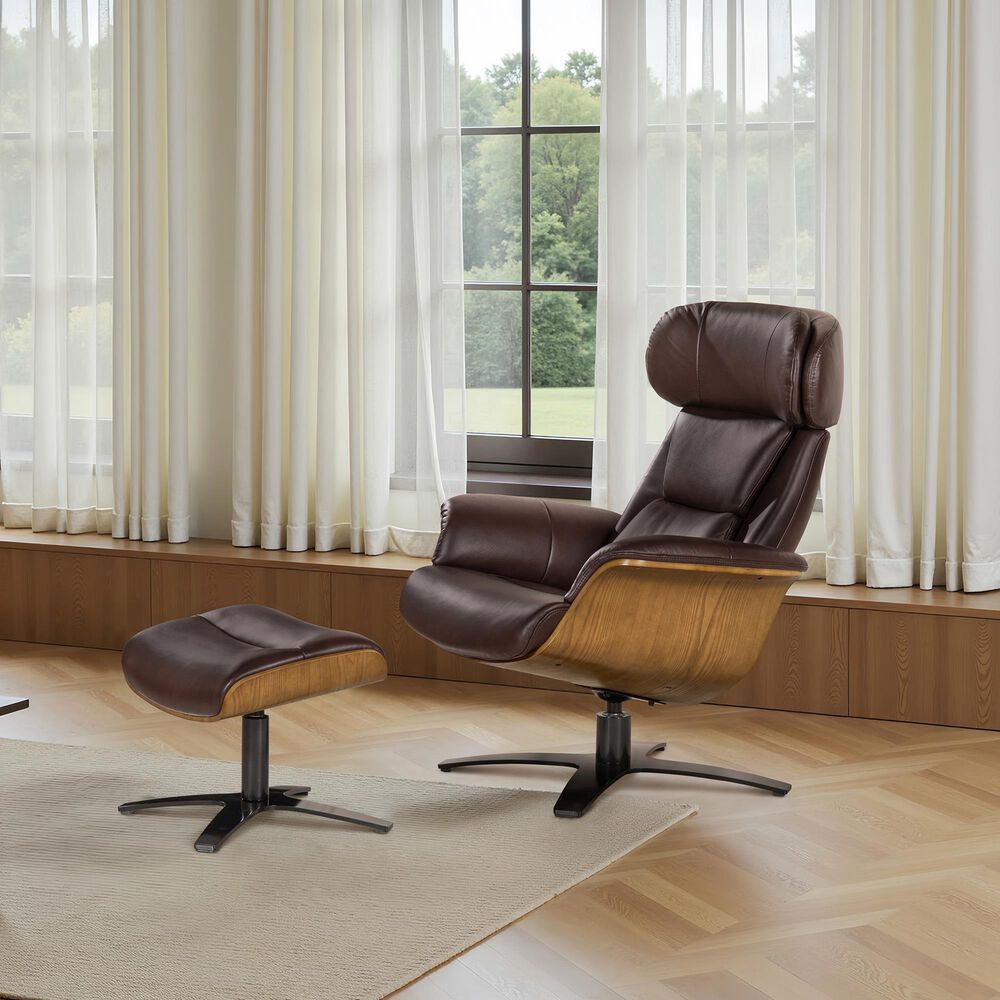 Jennifer Taylor Home Jovan Ottoman in Cacao Espresso, , large