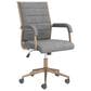 Zuo Modern Auction Office Chair with Gray Faux Leather in Bronze, , large