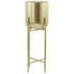 Maple and Jade 36" Dome Planter with Removable Stand in Satin Gold, , large