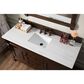 James Martin Vanities Brookfield 60" Single Bathroom Vanity in Burnished Mahogany with 3 cm Arctic Fall Solid Surface Top and Rectangle Sink, , large