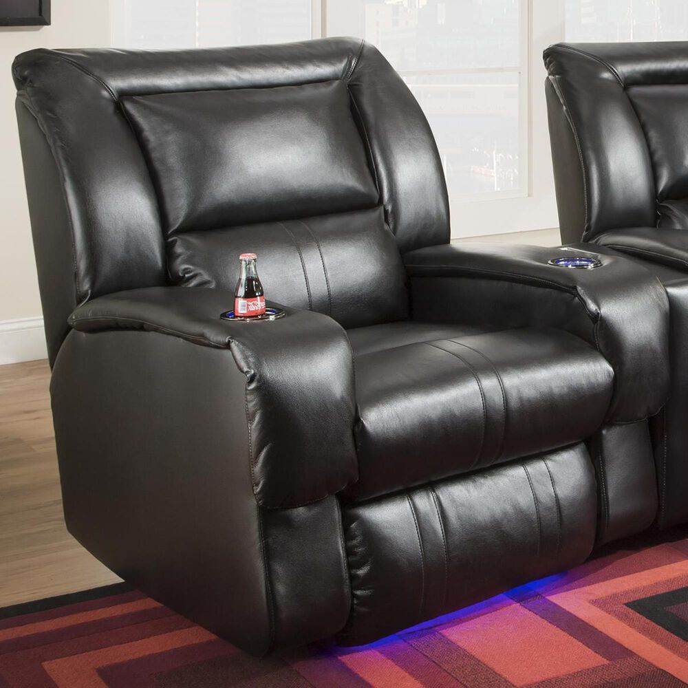 Southern Motion Roxie Power Recliner with Mood Lite in Mystro Black, , large