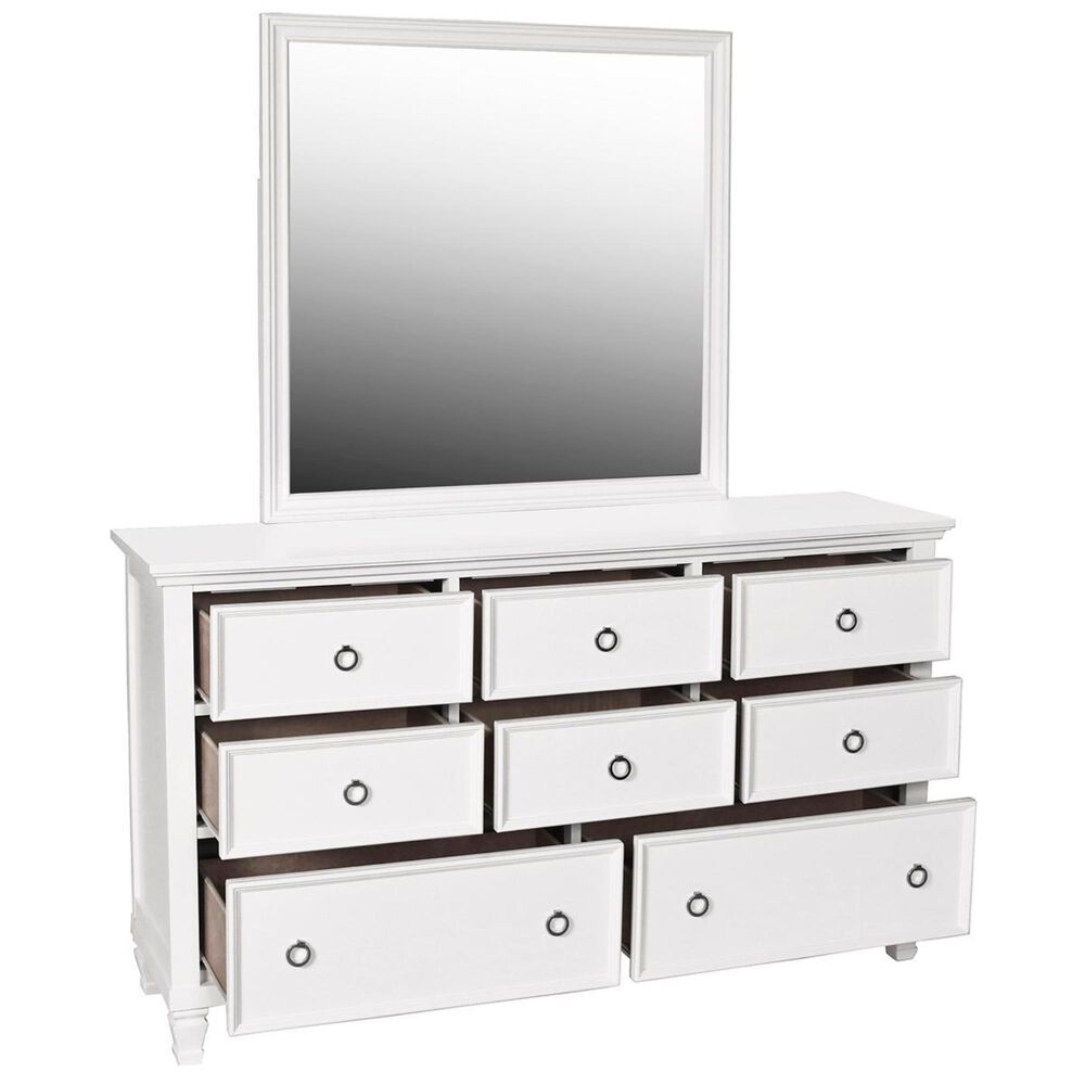 New Heritage Design Tamarack Dresser and Mirror in White, , large