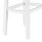 Linon Home Decor Claridge Bar Stool with Light Grey Cushion in White, , large