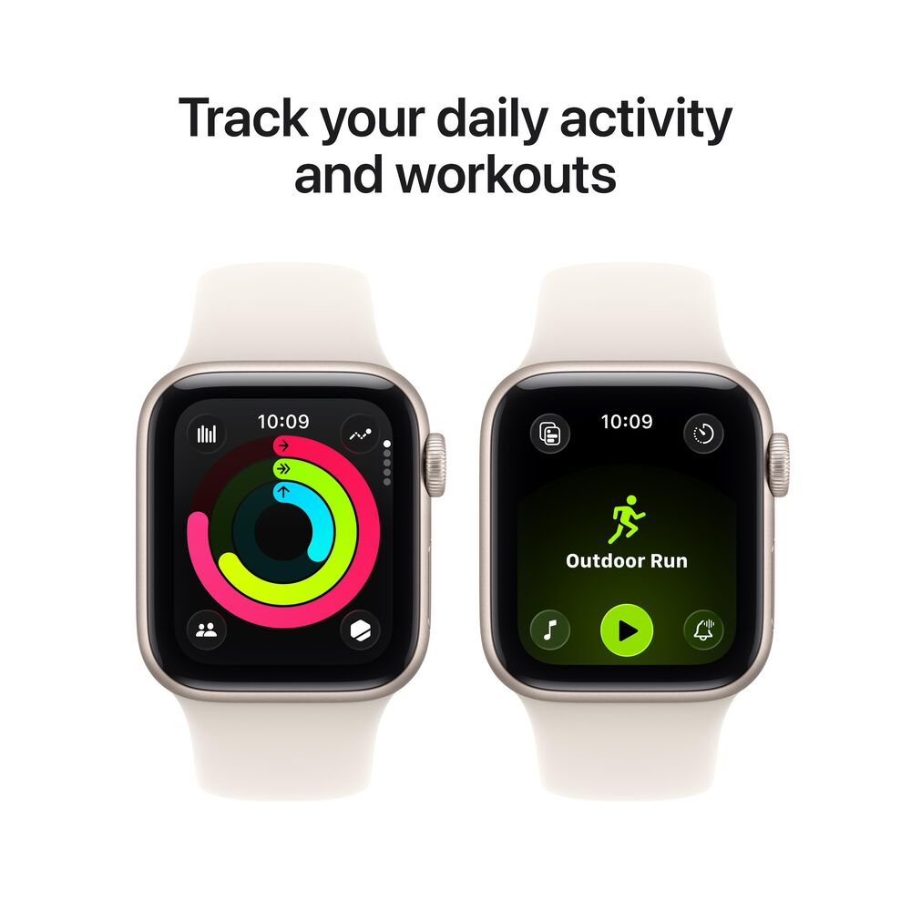 Apple Watch SE 3 &#40;GPS&#41; 40mm Starlight Aluminum Case with Starlight Sport Band - M/L - Starlight - &#40;2025&#41;&#40;Pre-Order&#41;, , large