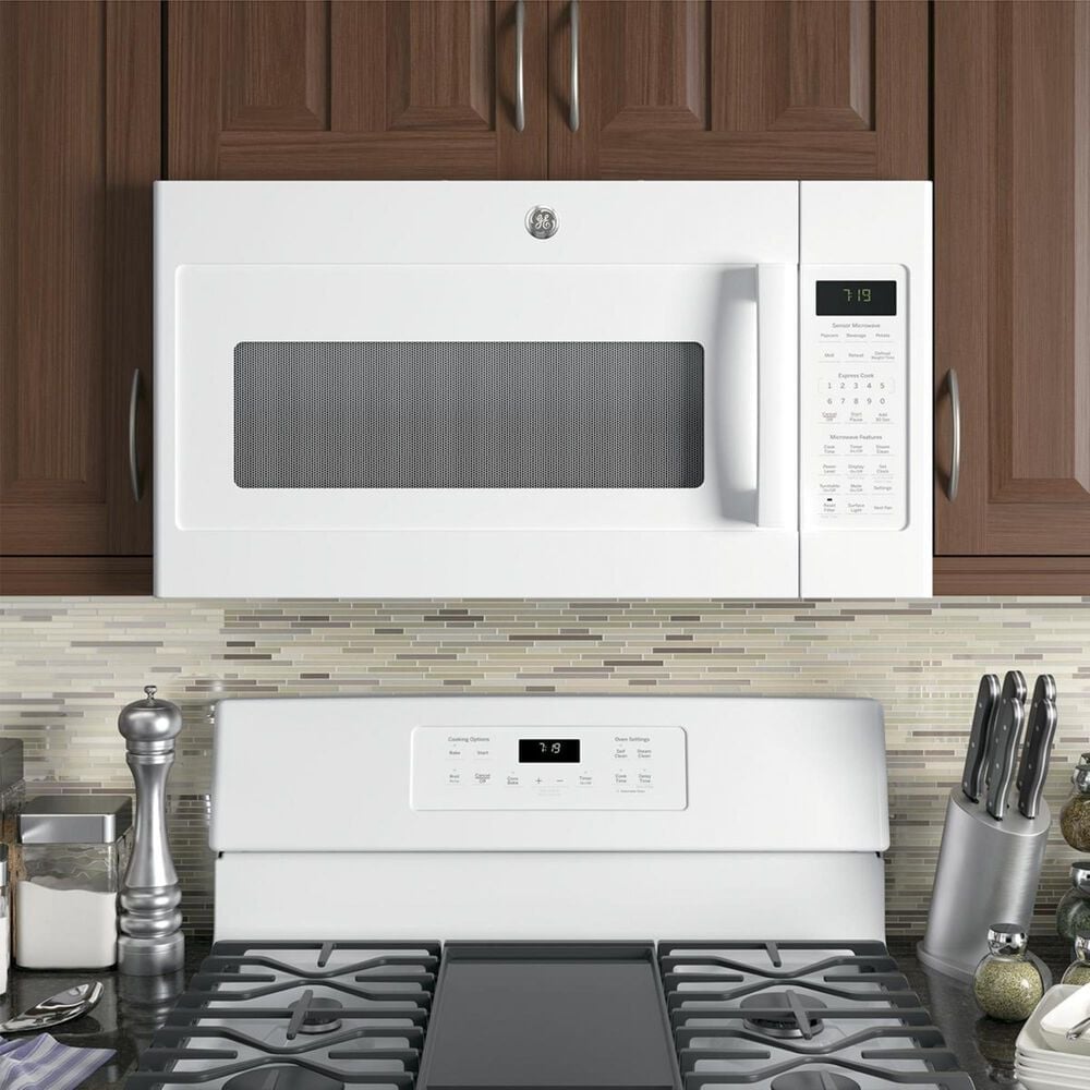 GE Appliances 1.9 Cu. Ft. Over-the-Range Microwave with Sensor in White, , large