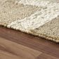L&R Resources Geoblend Geometric 7"9" x 9"9" Natural and Ivory Area Rug, , large