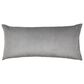 Ann Gish 10" x 22" Duchess Satin and Velvet Reversible Pillow in Platinum, , large