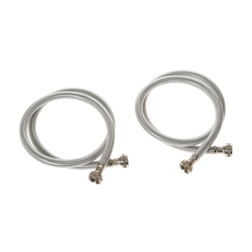 GE Appliances Universal 2 Pack Stainless Steel Washer Hoses, , large