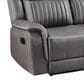 New Heritage Design Enzo Manual Reclining Sofa in Gray, , large