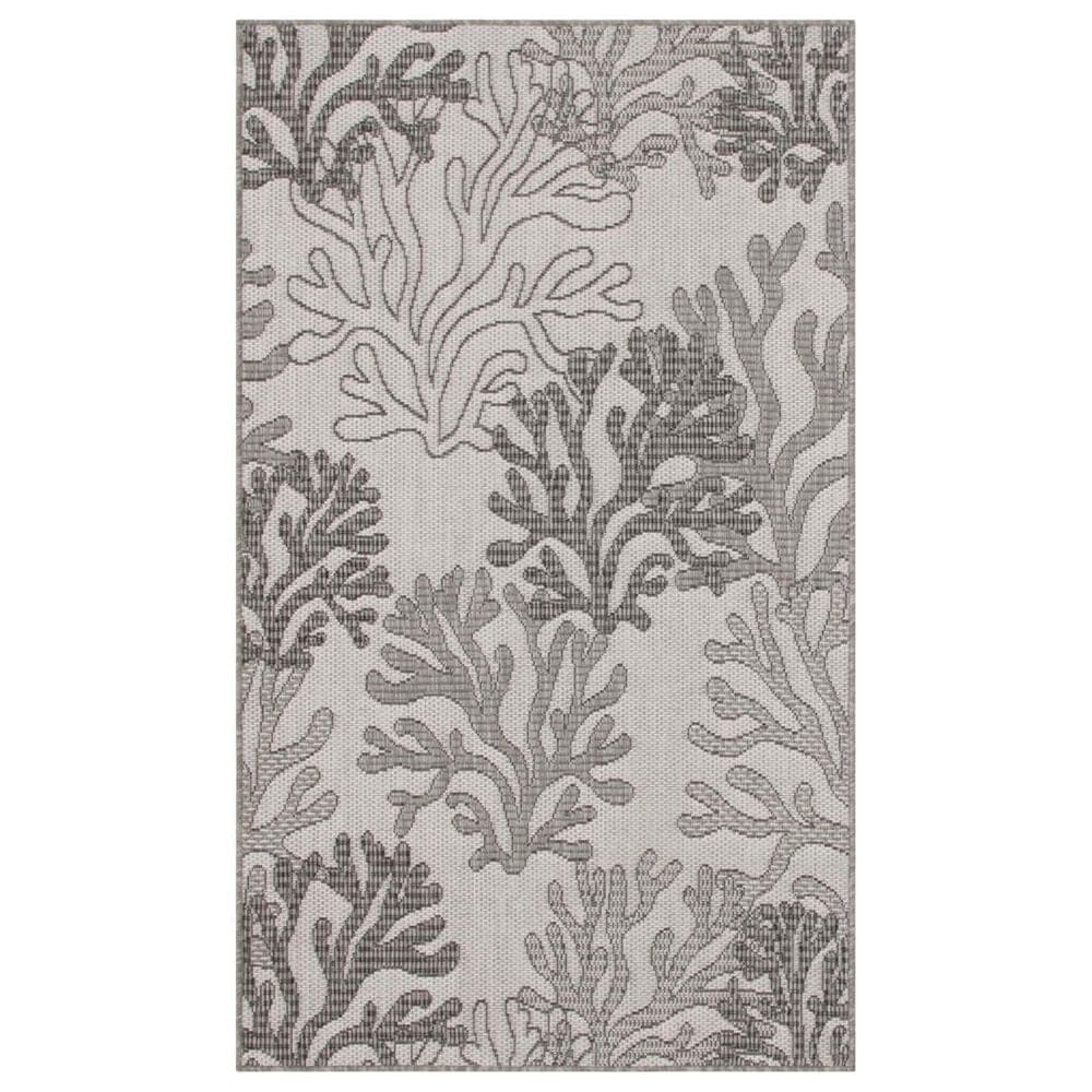 Nourison Garden Oasis Nautical Grey 3" x 5" Indoor/Outdoor Area Rug, , large