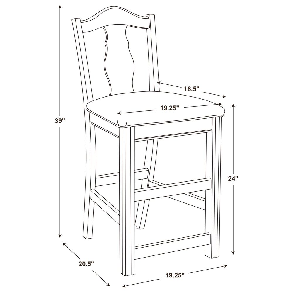 Linon Home Decor Breland Counter Stool in Dark Brown (Set of 2), , large
