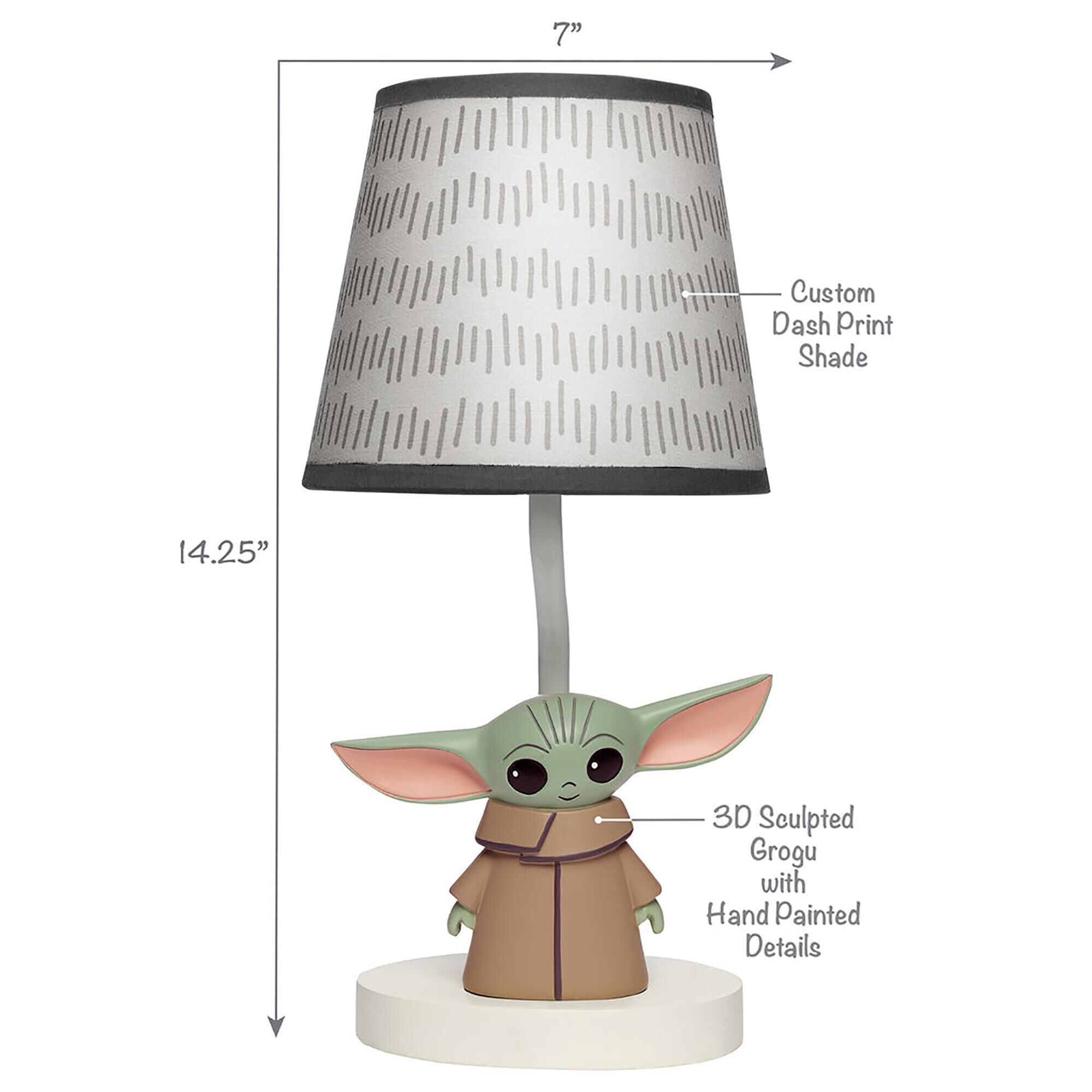 Lambs and Ivy Star Wars The Child Baby Yoda Nursery Lamp with Bulb