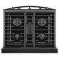 Whirlpool 5.0 Cu. Ft. Gas Range with Center Oval Burner in Black, , large