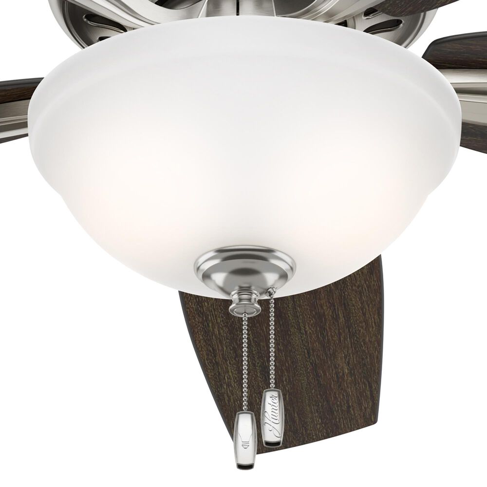 Hunter Newsome 52&quot; Ceiling Fan with Lights in Brushed Nickel, , large