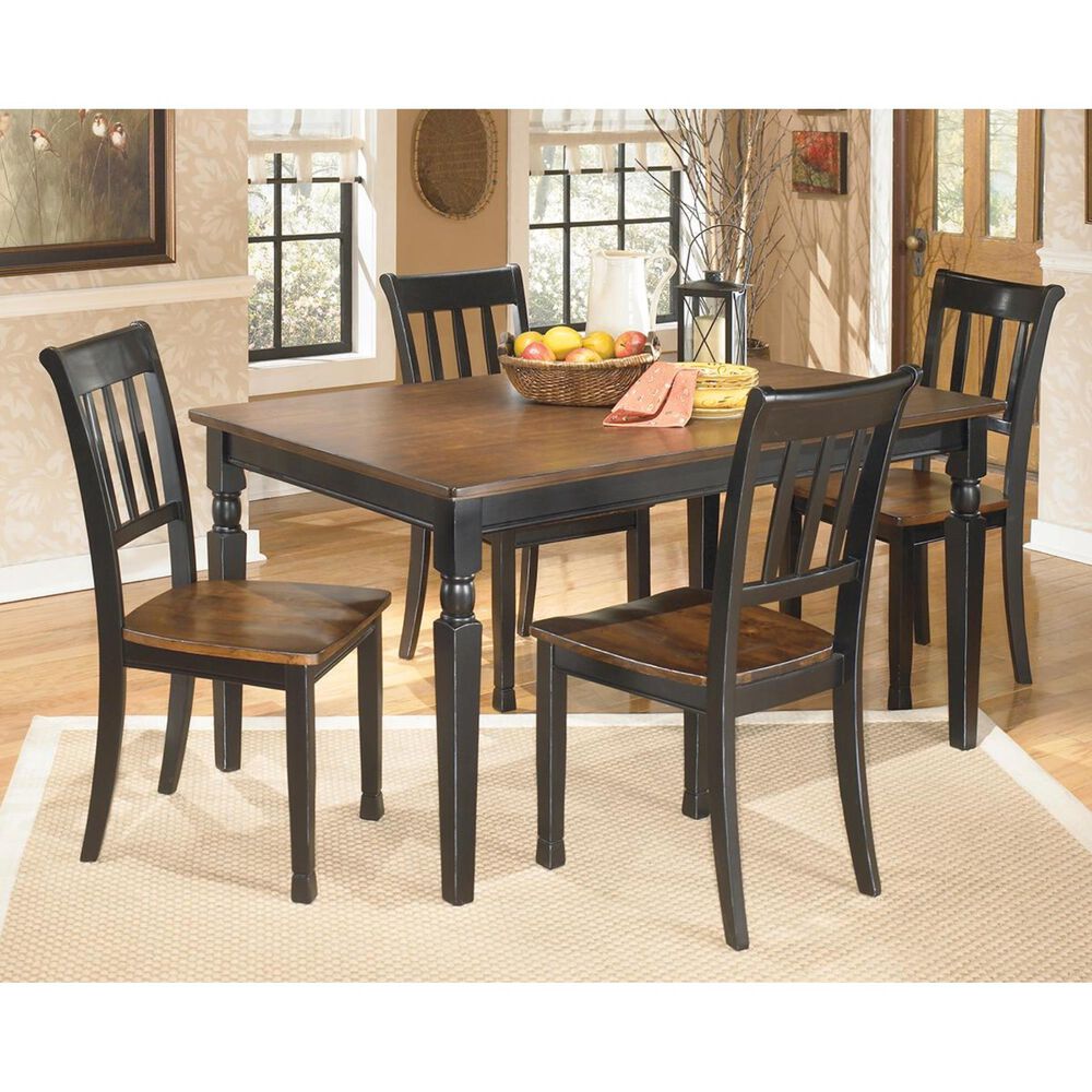 Ashley Owingsville Dining Side Chair in Black and Brown &#40;Set of 2&#41;, , large
