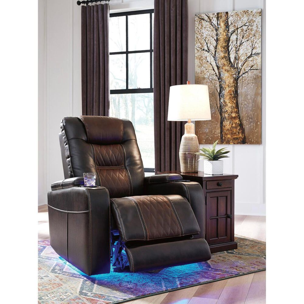 Ashley Composer Power Recliner with Adjustable Headrest in Brown, , large