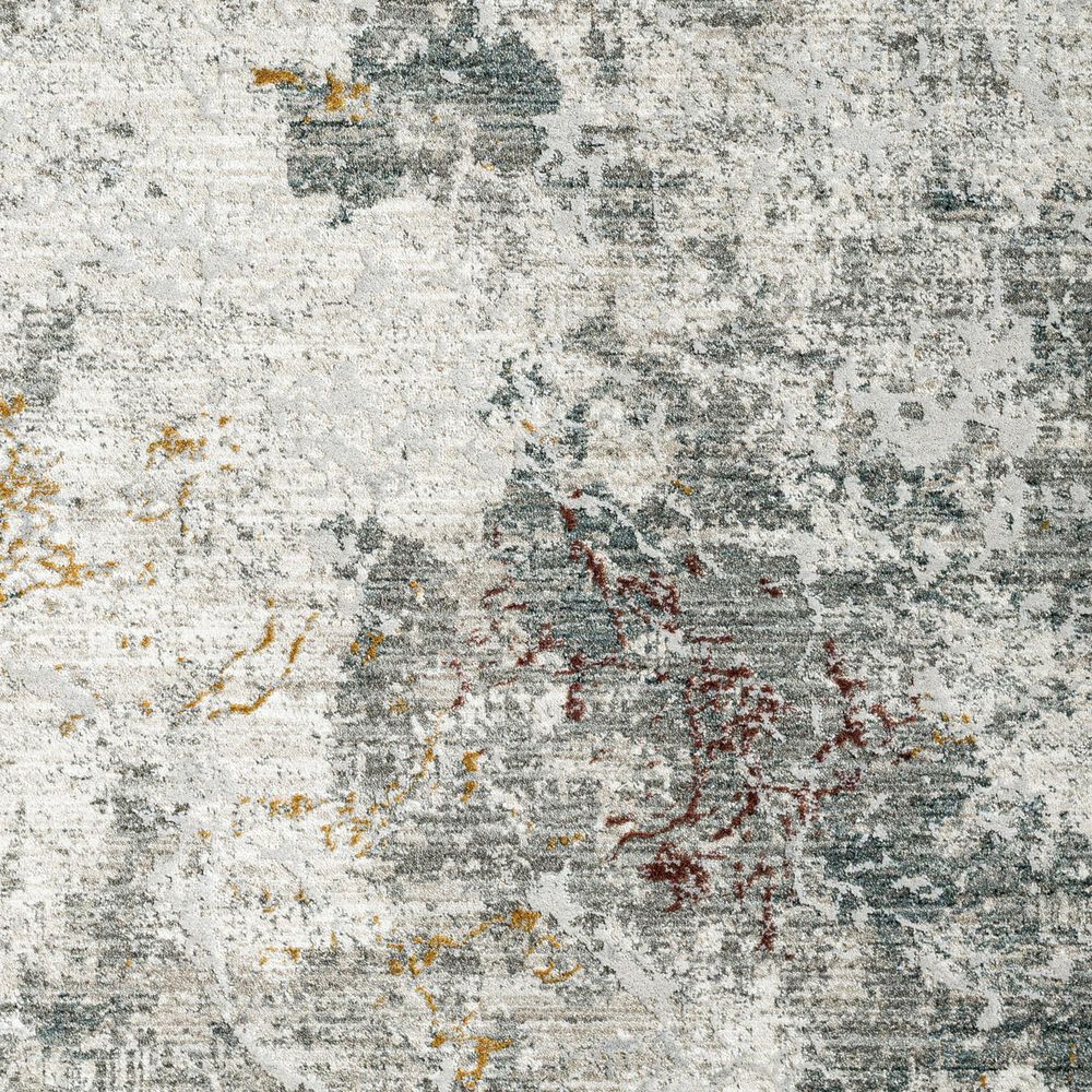 Surya Dresden White, Gray, Medium Gray, Light Slate, Rust and Mustard 2&#39;7&quot; x 3&#39;11&quot; Area Rug, , large