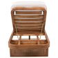 Hearth and Haven 2-piece Outdoor Chaise Lounge Set with Slat Side Table in Cream, , large
