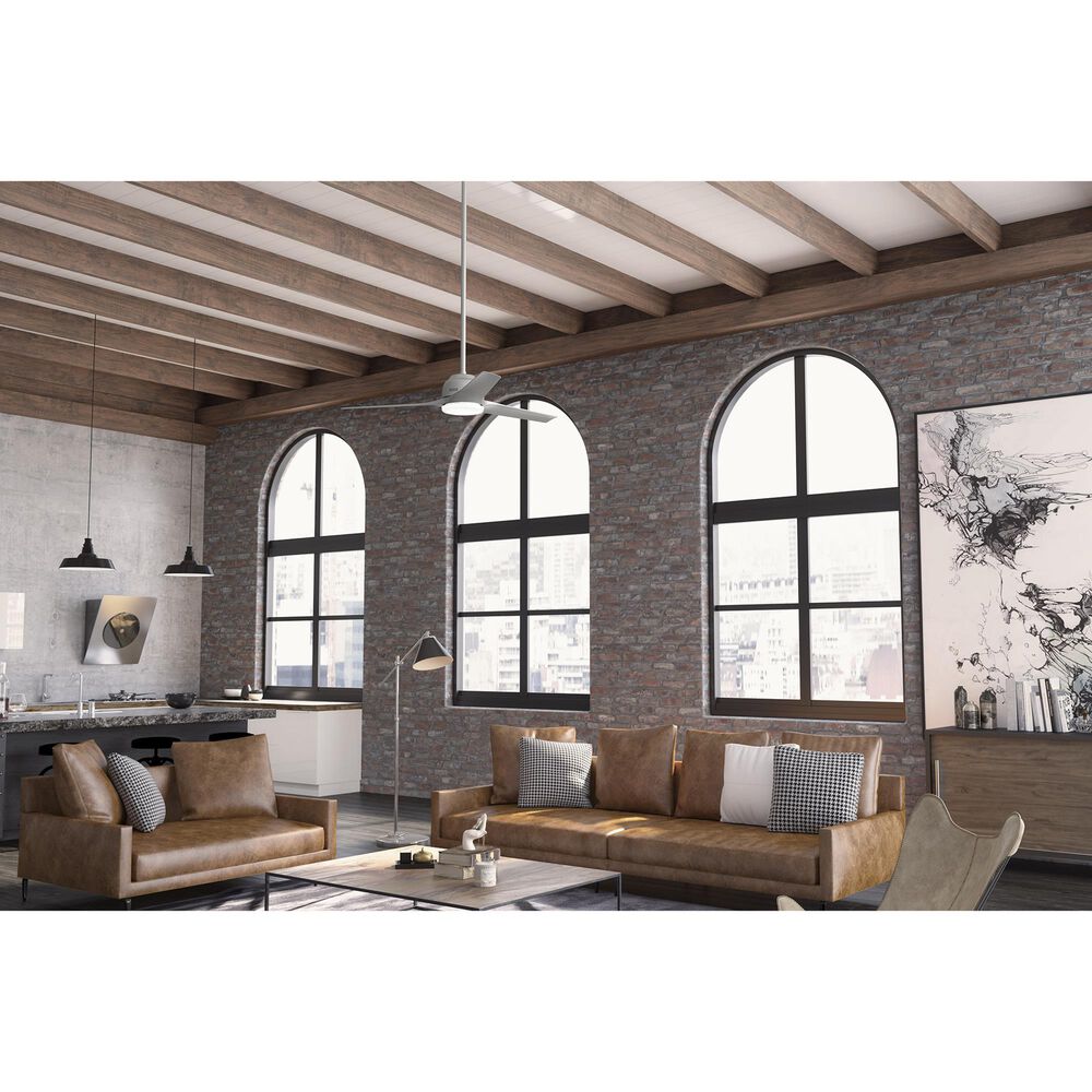 Hunter Gallegos 52&quot; Outdoor Ceiling Fan with Light in Matte Silver, , large