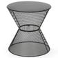 Hearth and Haven Nevada Round Patio Side Table in Matte Black, , large