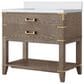 Lexora Home Norwalk 36" Single Bathroom Vanity in Grey Oak with White Cultured Marble Top and Rectangular Sink, , large